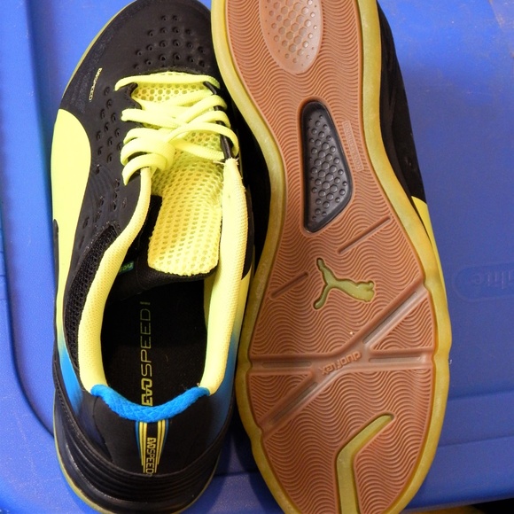 Puma athletic shoes EVO SPEED Black Yellow 8.5 New DISCOUNT SHIPPING!! main image 4